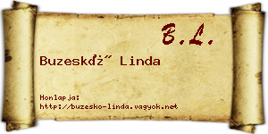 Buzeskó Linda névjegykártya